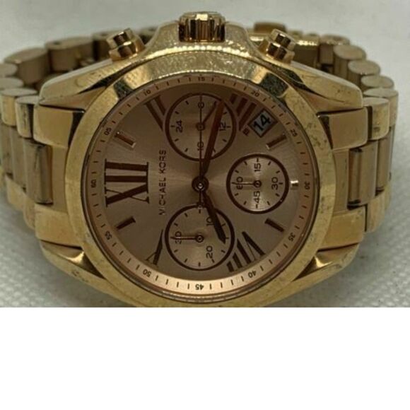 Michael Kors MK5799 Women's Watch Chronograph Rose Gold Analog 36mm Quartz B788 - Picture 6 of 9